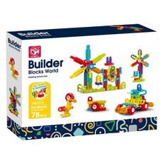 PLAYFUL TOYS 頑玩具 H型積木 78片, 1套, 混和顏色