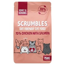 스크럼블즈 어덜트 앤 시니어 고양이 컴플리트 건식사료, 연어, 750g, 1개