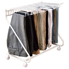 bws SELECTION 多功能落地移動褲架, 1個, 白色