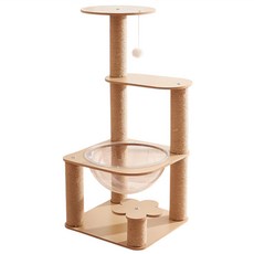 petco 培菓 貓跳台 爬架 全麻款 5層, 1個, 原木色
