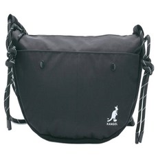 KANGOL 袋鼠 半月側背包 64558708, 黑色