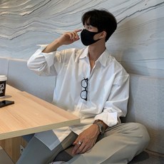 제이티엘 남성용 라이트핏 포멀 캐주얼 루즈핏 셔츠
