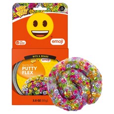 emoji Funny Putty 珠子與亮片, 85g, 1個, 表情符號爆爆珠