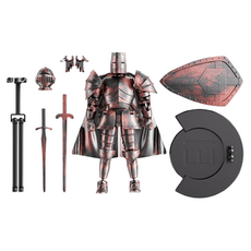 Keublance 中世紀騎士球體關節可動公仔 中世紀系列 附底座 中世紀時代公仔套組 復古紅 13 x 16 cm, 1套