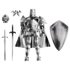 克布蘭斯 中世紀騎士 球體關節可動公仔 中世紀系列 中世紀公仔套組 復古銀 13 x 16 cm, 1套