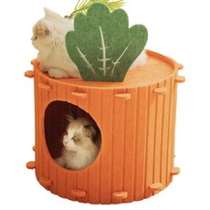 KODACHIEF 貓咪可愛組裝舒適小巧毛氈床, 1套, 34 胡蘿蔔