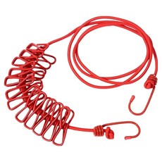 몰투데이 다걸어줄께 여행용 차량 와이어 빨래줄, 01 레드, 1개