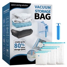 Locus 真空棉被壓縮袋 5入 + 手動抽氣泵組合, 1套