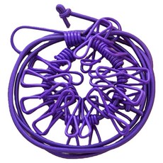 Malltoday 多功能旅行車用鋼絲曬衣繩, 1個, 05 紫色
