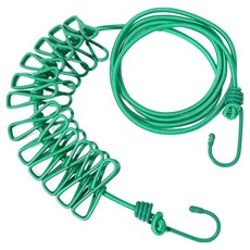 몰투데이 다걸어줄께 여행용 차량 와이어 빨래줄, 02 그린, 1개