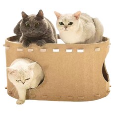 KODACHIEF 寵物貓咪 可愛毛氈床, 1個, 20 卡其色