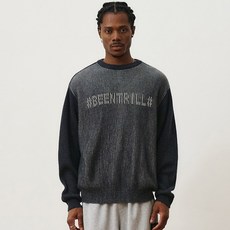 Beentrill 提花Logo雙色針織衫 BA243KT002
