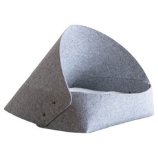 KODACHIEF 고양이 조립 아늑 앙증 펠트 침대 패드 미포함, 11 라이트 그레이, 1개