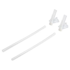 헤겐 NEW 빨대 젠더 2p + 빨대 2p 느린 유속 240ml용, 투명, 1세트 투명, 1세트