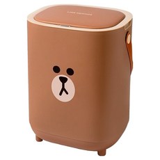 라인프렌즈 터치 스마트 휴지통 16L KP003, 브라운