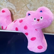 ARTJOY 站立心機貓抱枕, 粉紅色