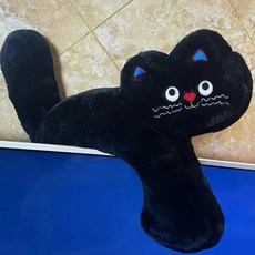 ARTJOY 站立心機貓抱枕, 黑色