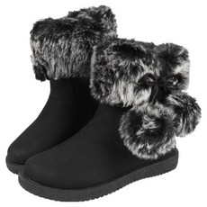 Paper Plane 兒童女孩雪球皮草靴