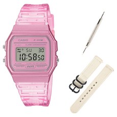 CASIO 卡西歐 數位電子錶 F-91WS-4D + NATO錶帶 + 工具組