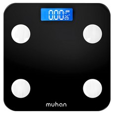 muhan 藍牙體重機 電池款, 1個, 帝王黑, BLTZC26F