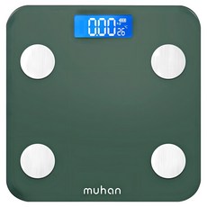 muhan 藍牙體重機 電池款, 1個, 翡翠綠, BLTZC26F