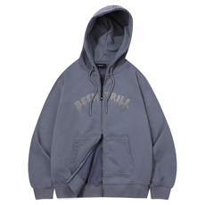 Beentrill 恐怖滴落風寬鬆連帽拉鍊外套 BA243TR002, 冷灰色