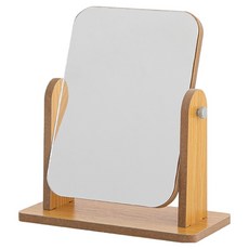 FAmILyLIFE 生活 翻轉式文青風木質化妝鏡 A-045 小, 木紋色