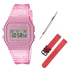 CASIO 卡西歐 數位電子錶 F-91WS-4D + NATO錶帶 + 工具組