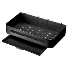 BDRP 橢圓孔專用洞洞板整理架 B029 多用途瀝水籃 28 x 15 x 5 cm, 1個, 黑色(B029)