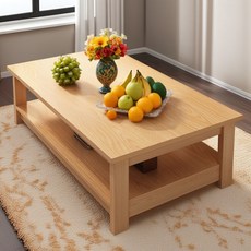 雙層客廳桌 CJ025003N887V01 100 x 50 x 45cm 1個, 原木色