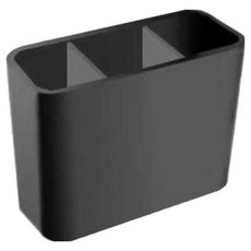 BDRP 타원형구멍 전용 다용도 타공판정리대 수저통 15.5 x 6 x 11 cm, 검정(B025), 1개