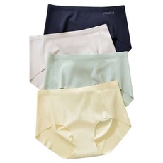 YOLOMi 悠樂米 100支頂級冰絲系列 女著內褲4件組, 黑色 + 膚色 + 紫色 + 青色