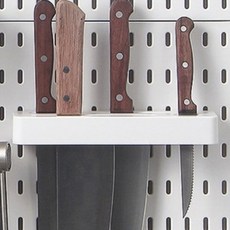 BDRP 타원형구멍 전용 다용도 타공판정리대 칼걸이 21.5 x 5 x 3 cm, 화이트(B023), 1개