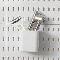 BDRP 타원형구멍 전용 다용도 타공판정리대 사각수납함 7.5 x 8 x 9 cm, 화이트(B002), 1개