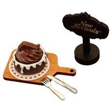 겜사 납골당 꾸미기 미니어쳐 생일케익 세트, 초코크림, 1개