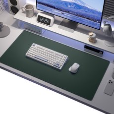 NexCash 簡約寬版滑鼠墊 120 x 60 cm, 深綠色法蘭絨, 1個