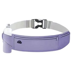 Denvillier 男女通用 附水瓶架三格慢跑腰帶, 1個, 紫色