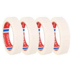 다다 종이 디자인 마스킹 테이프 30mm x 15m, 화이트, 4개