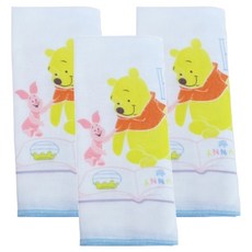 vivibaby 小熊維尼超柔紗布手帕 3條
