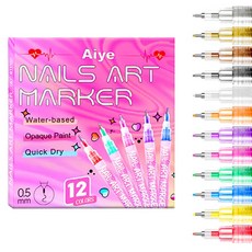 Donga PMS美甲裝飾馬克筆 12種組, 1套, 混色