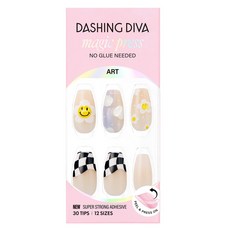 데싱디바 매직프레스 코핀 네일팁, 해피클라우드, 1개