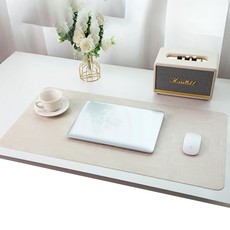 넥스캐시 천가죽 와이드 마우스 패드 스티치 100 x 50 cm, 미백색, 1개