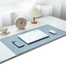 넥스캐시 천가죽 와이드 마우스 패드 스티치 100 x 50 cm, 스카이블루, 1개