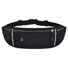 Denvillear 輕便柔軟跑步腰帶, 黑色, 1個