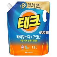 테크 베이킹소다 플러스 구연산 액상세제 리필, 1.8L, 1개