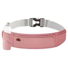 Denvillier 男女通用 附水瓶架三格慢跑腰帶, 1個, 粉紅色