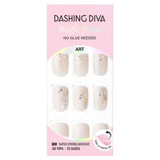 데싱디바 매직프레스 네일 레귤러 라운드, 클리어 샤인(화이트), 1세트