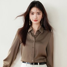 LUNA GIRL 女款Ayla長袖翻領襯衫 L25FST081105