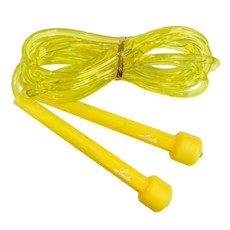 eeCute 透明實心跳繩, 黃色, 1個