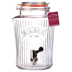 KILNER 飲用系列 復刻經典扣式水龍頭玻璃冷水筒 6-8人用 0025.766, 1個, 透明色, 8L